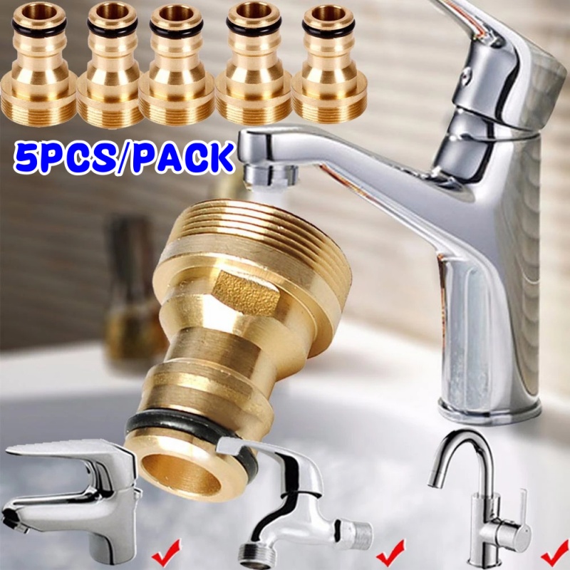 Basin Mixer Tap - 1/ 5PCS Universal Brass Tap Kitchen