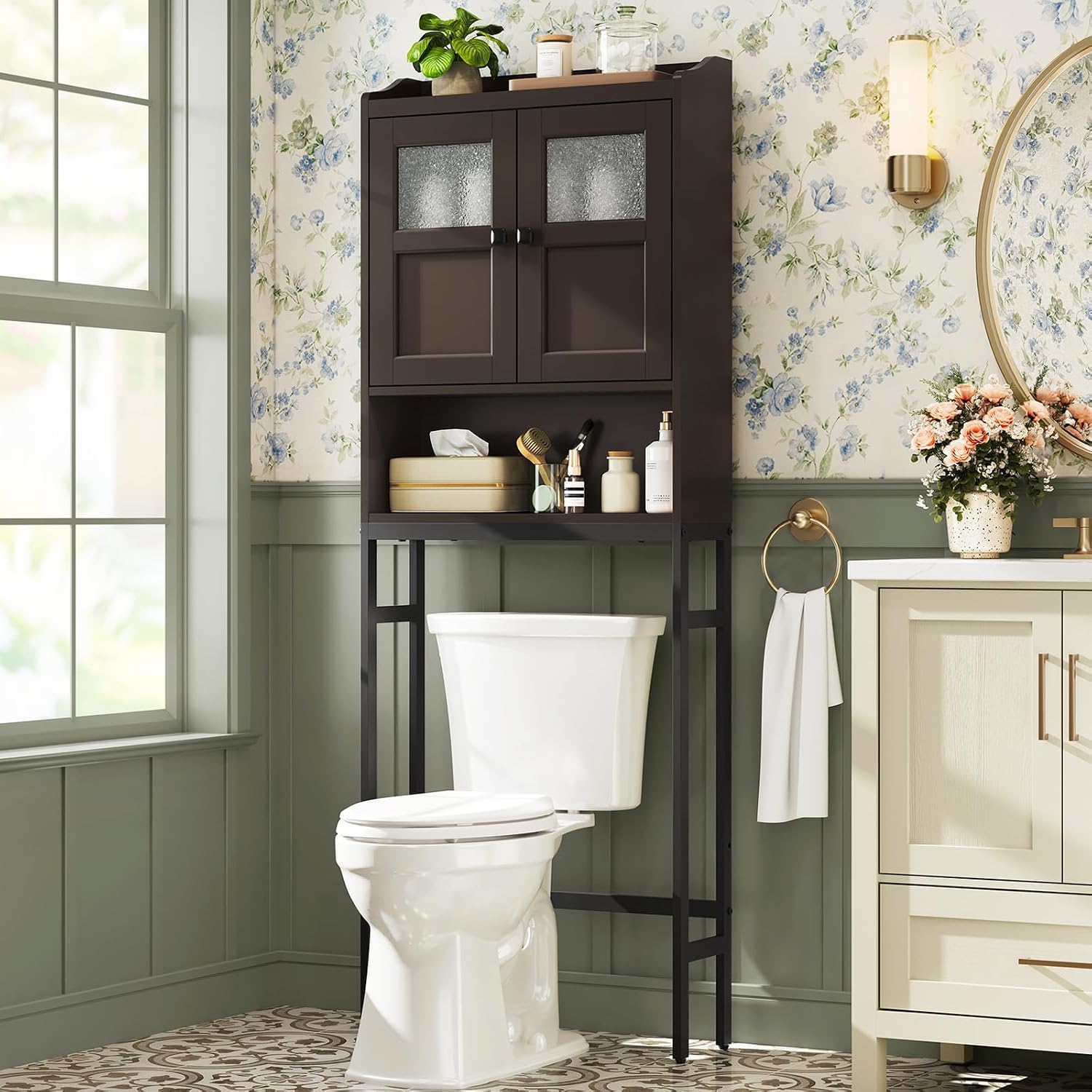 Home Goods Bathroom Cabinets - Espresso Over The Toilet Storage Cabinet,