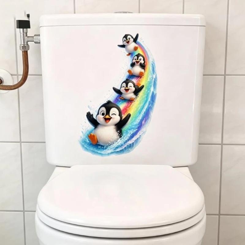 1PCS Cute Penguin Toilet Lid S - Jet Home Bathroom 评论和价格