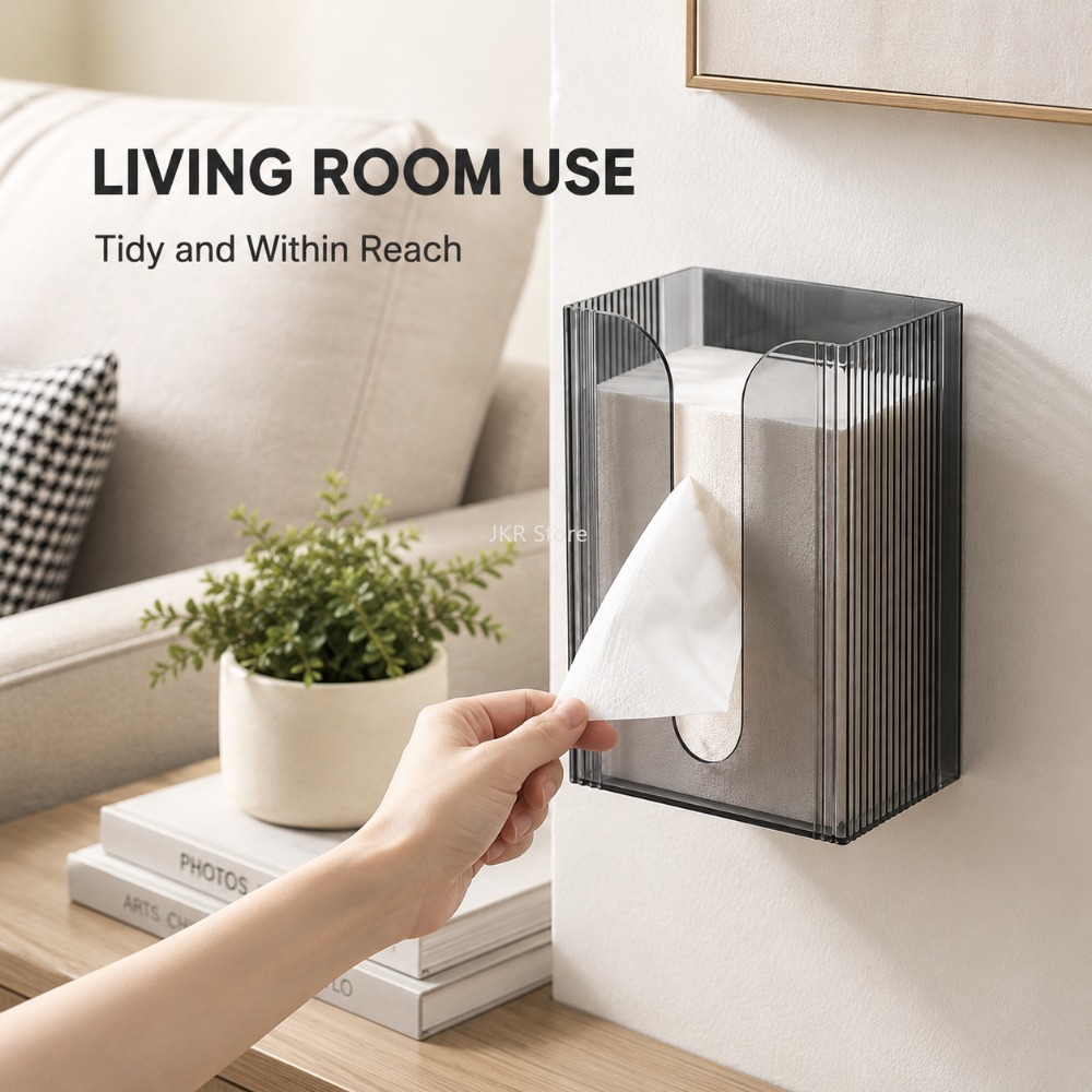 Transparent Acrylic Tissue Box - Home Bathroom Paper Towel Dispenser 评论和价格