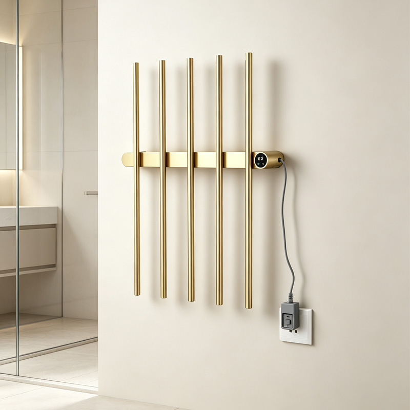 Brushed Gold Vertical Electric - Towel Warmer Electric 评论和价格