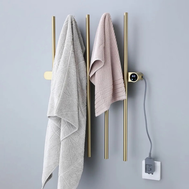Brushed Gold Vertical Electric - Towel Warmer Electric 评论和价格