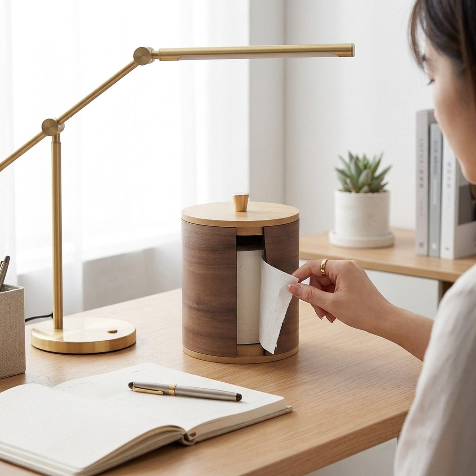 Paper Towel Holder with Walnut - Home Bathroom Paper Towel Dispenser 评论和价格