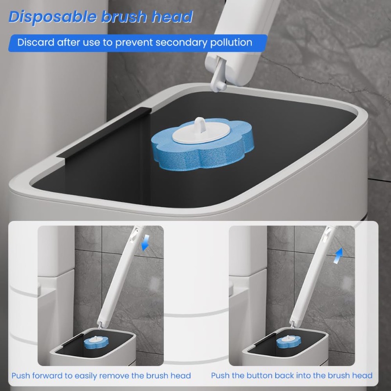 Toilet Brush with Disposable R - Home Bathroom Upgrades 评论和价格
