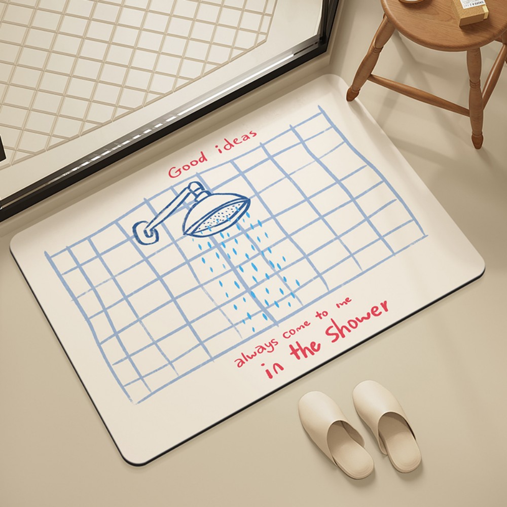 VIKAMA Bathroom Tile Shower Ma - Home Goods Bathroom Mats 评论和价格