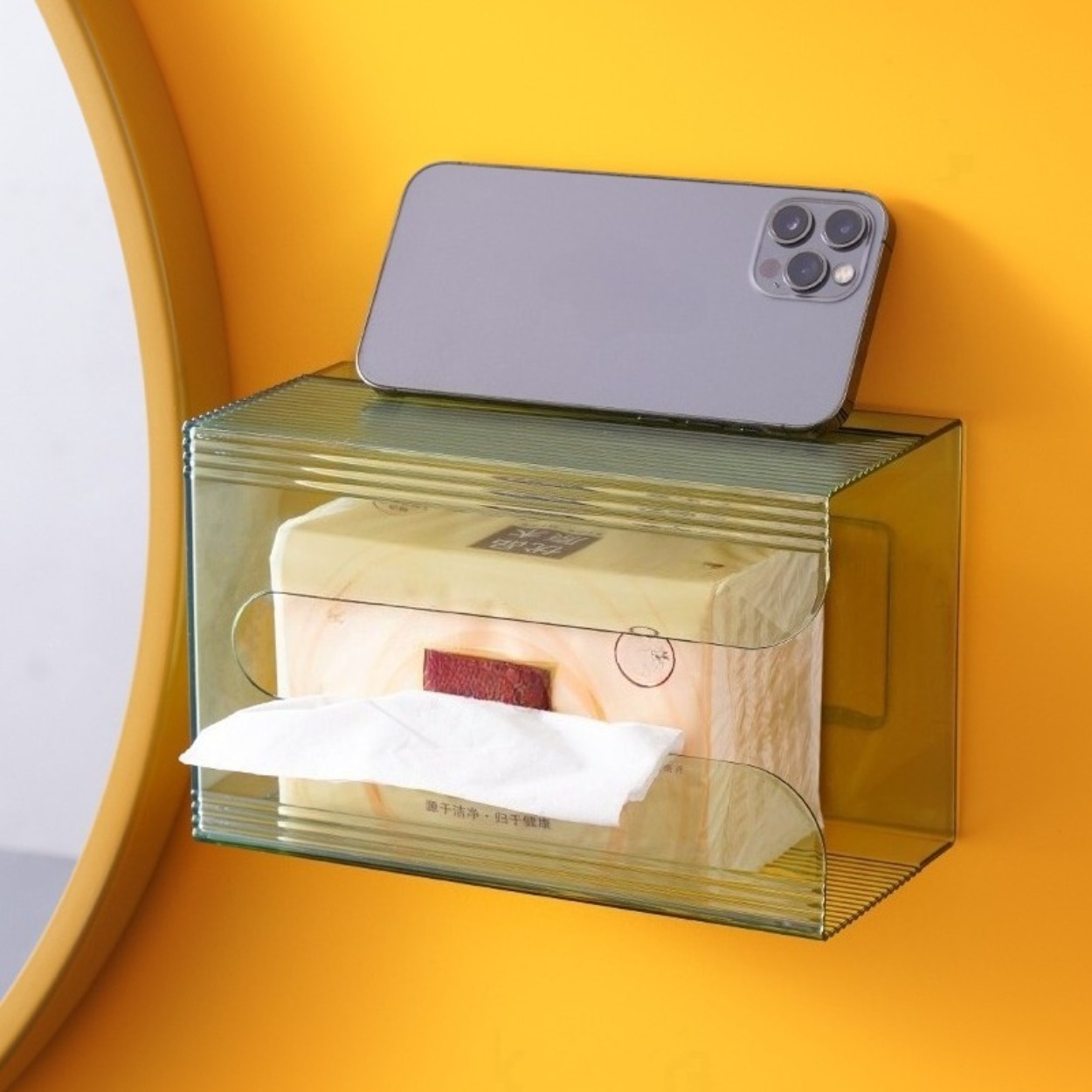 Wall Mounted Acrylic Tissue Bo - Home Bathroom Paper Towel Dispenser 评论和价格