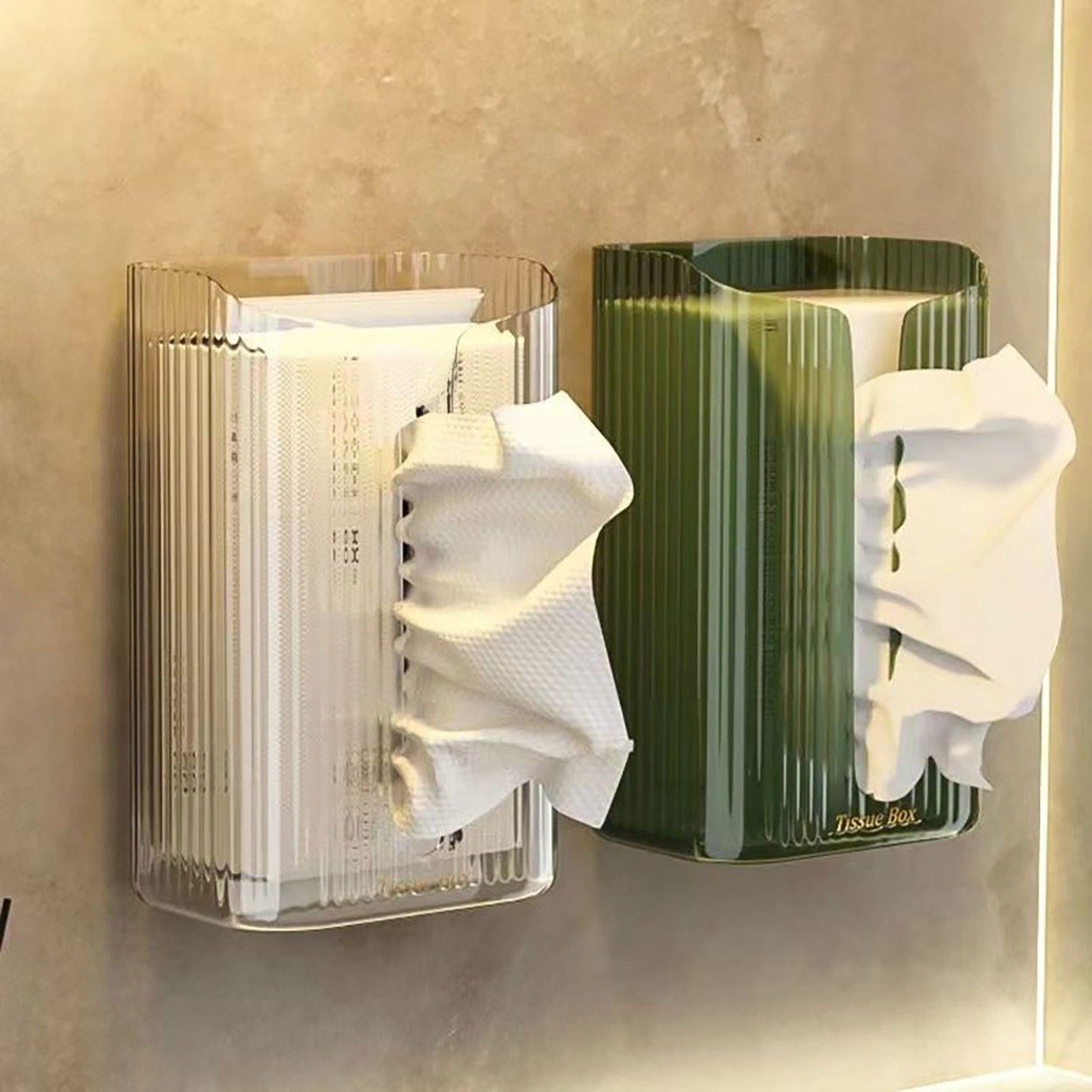 Wall Mounted Acrylic Tissue Bo - Home Bathroom Paper Towel Dispenser 评论和价格