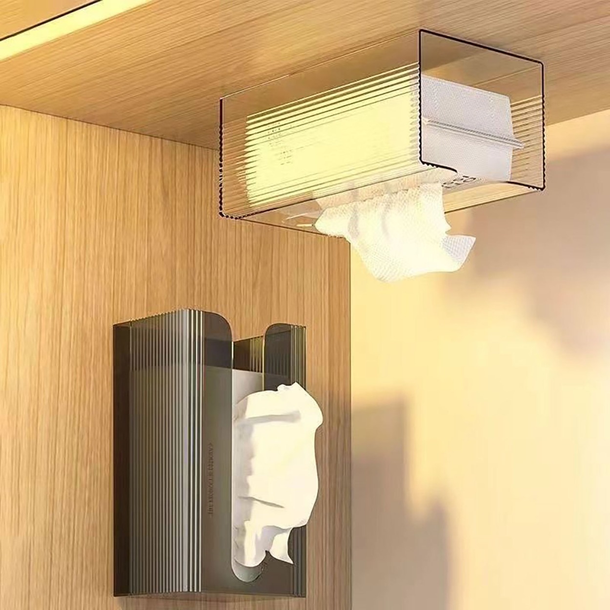 Wall Mounted Acrylic Tissue Bo - Home Bathroom Paper Towel Dispenser 评论和价格