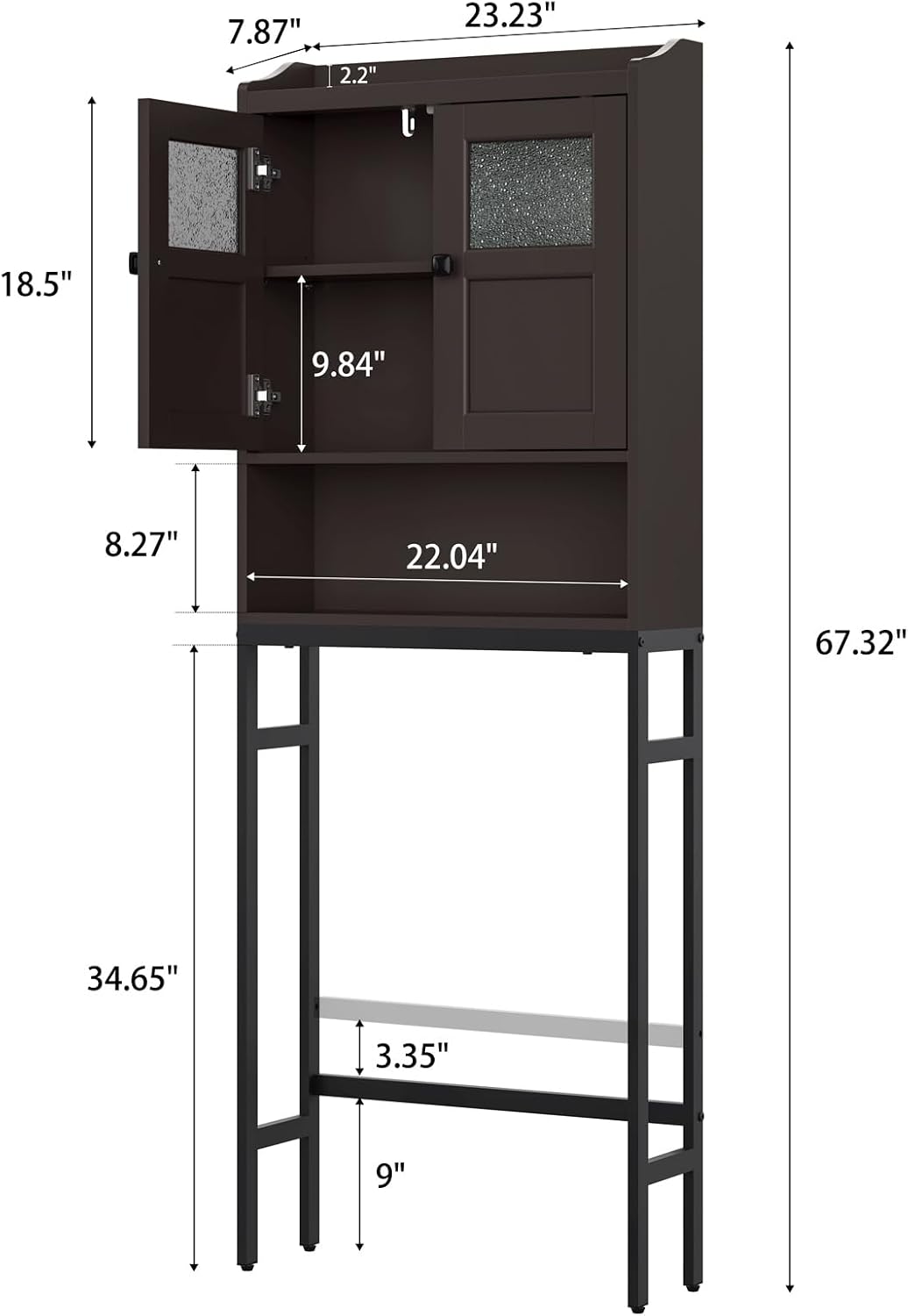 Espresso Over The Toilet Stora - Home Goods Bathroom Cabinets 评论和价格