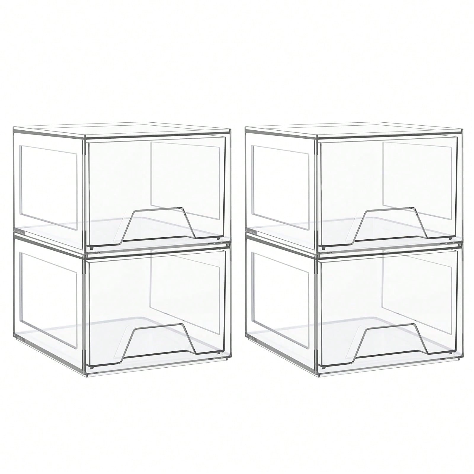 2/4 Pack Stackable Makeup Orga - Home Goods Bathroom Cabinets 评论和价格