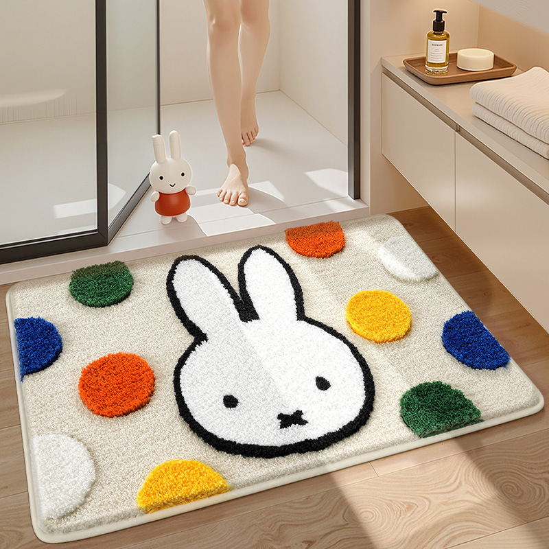 Kawaii Miffy Floor Mat Cartoon - Home Goods Bathroom Mats 评论和价格