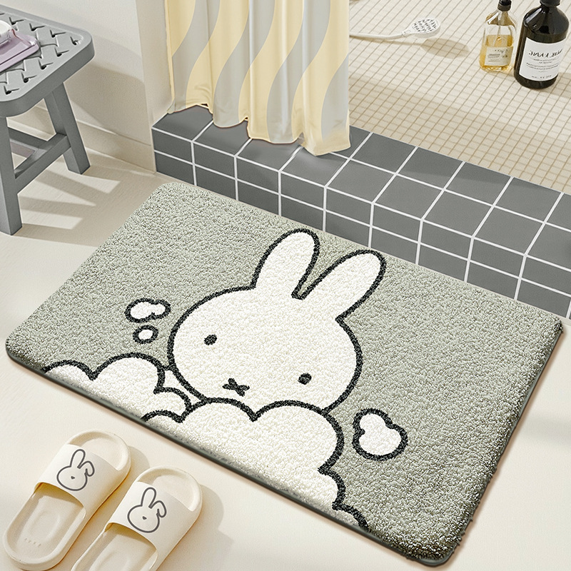 Kawaii Miffy Floor Mat Cartoon - Home Goods Bathroom Mats 评论和价格