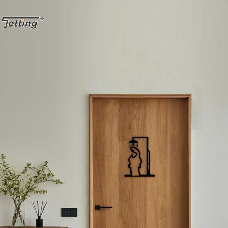 Black Shower Figure Wall Decor - Jet Home Bathroom 评论和价格