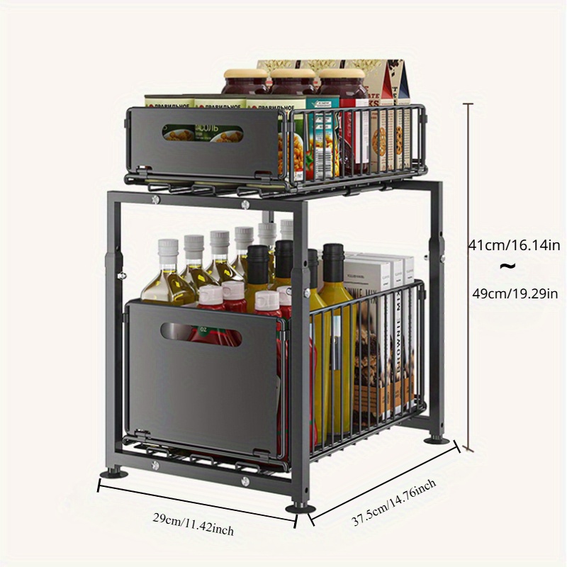 2 Tier Slide Out Cabinet Organ - Home Goods Bathroom Cabinets 评论和价格