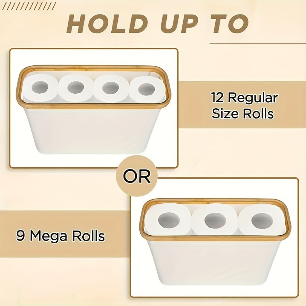 Bamboo Toilet Paper Storage Ba - Home Goods Bathroom Cabinets 评论和价格