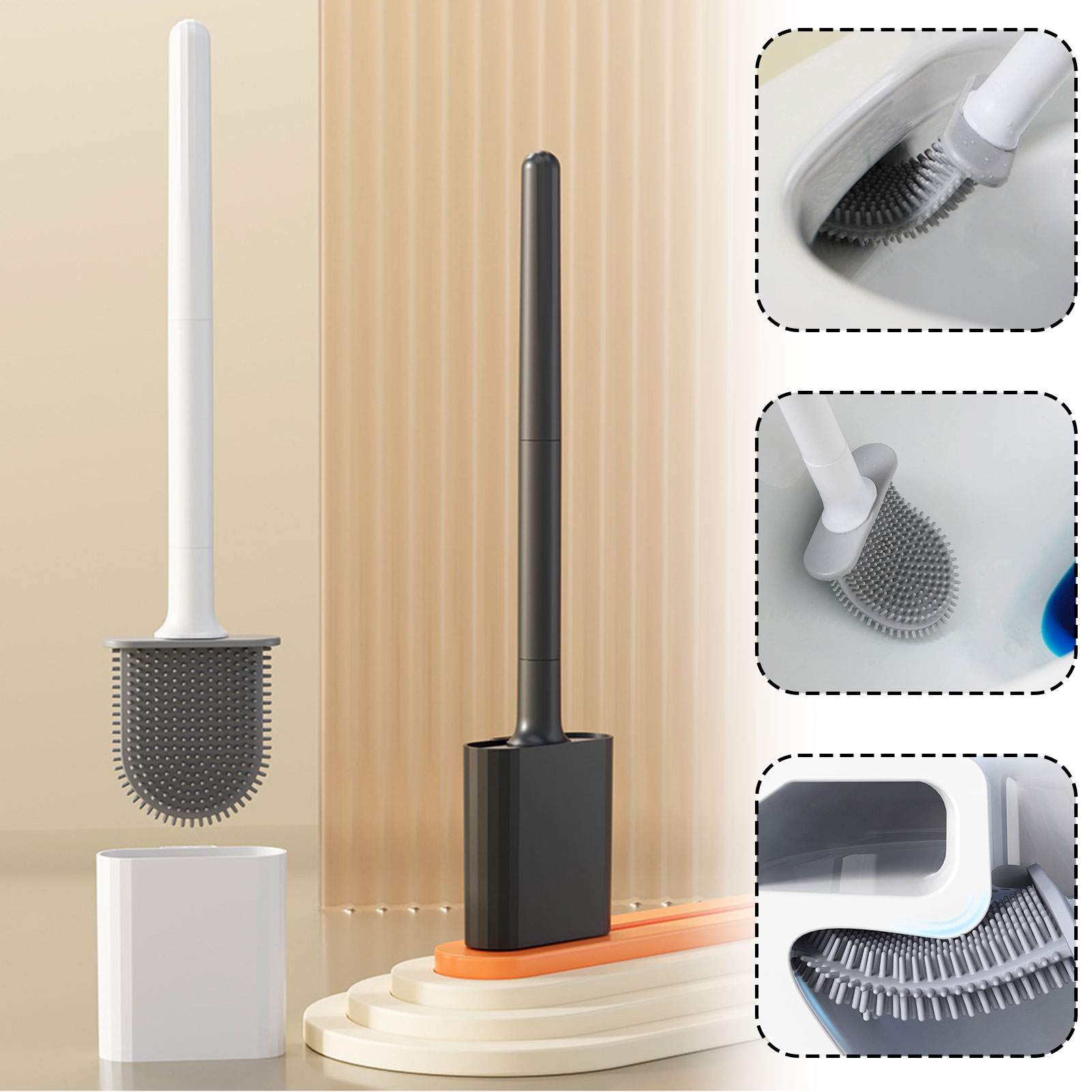 Silicone Toilet Brush With Hol - Home Bathroom Cleaning 评论和价格