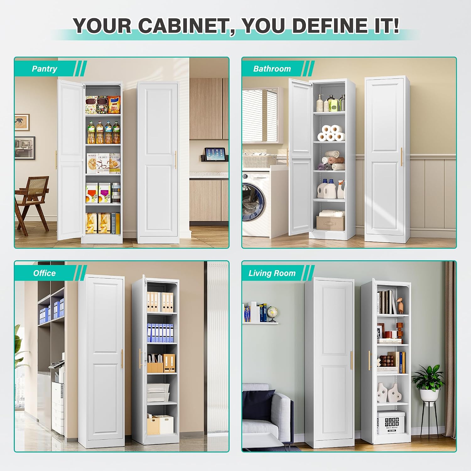 Tall Narrow Storage Cabinet Wi - Home Goods Bathroom Cabinets 评论和价格