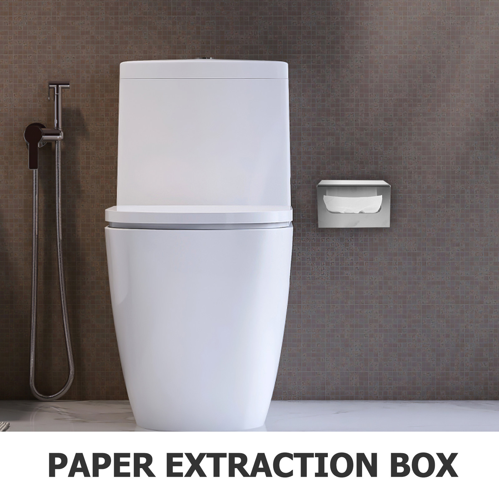 Stainless Steel Wall Mounted T - Home Bathroom Paper Towel Dispenser 评论和价格