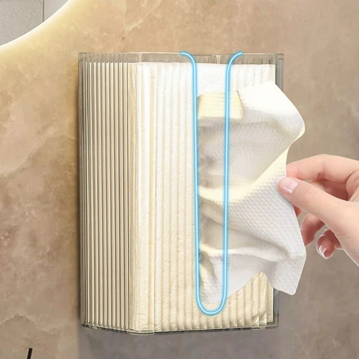 Acrylic Tissue Box Holder Tran - Home Bathroom Paper Towel Dispenser 评论和价格