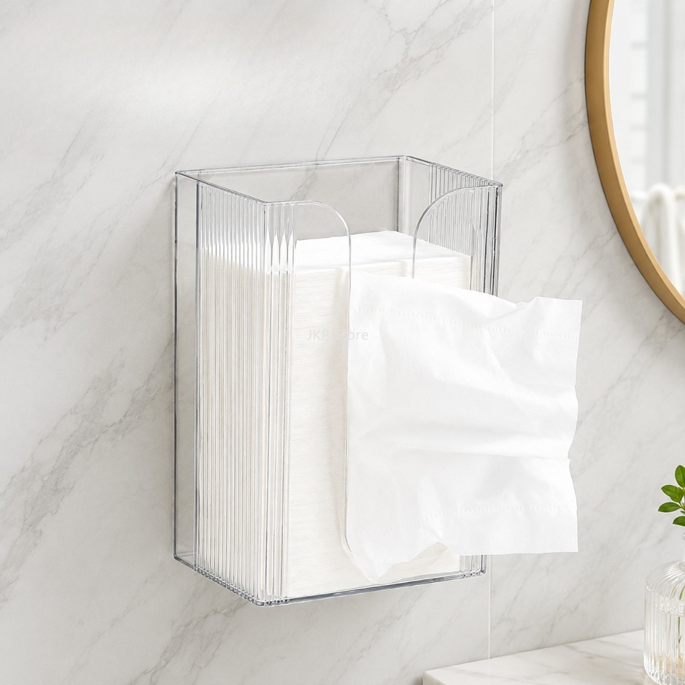 Transparent Wall Mounted Tissu - Home Bathroom Paper Towel Dispenser 评论和价格