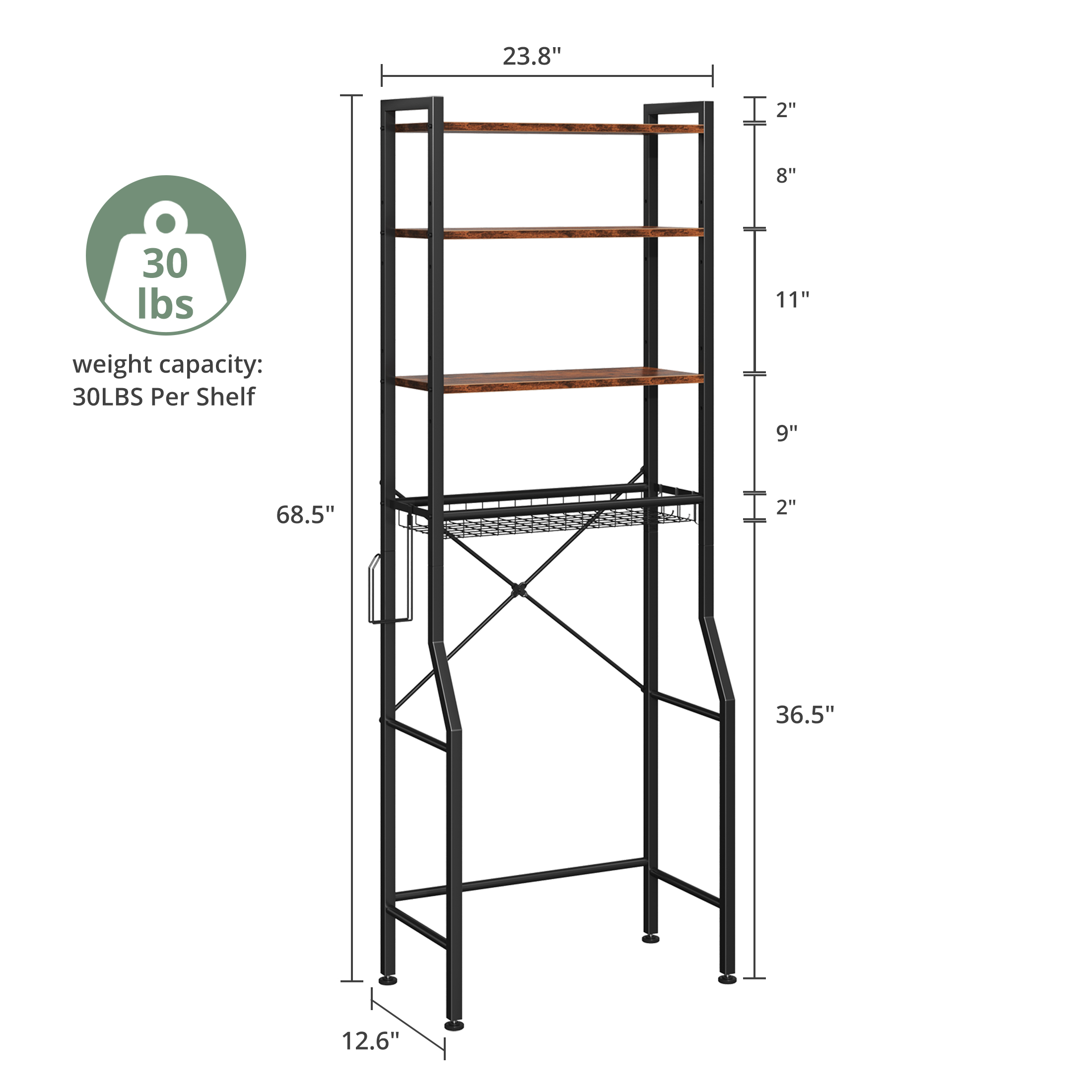 JHK 4-Tier Freestanding Bathro - Home Goods Bathroom Cabinets 评论和价格